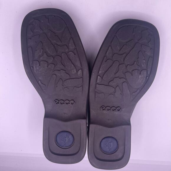 ECCO Brown Leather Loafers Slip On Comfort Dress Casual Mens 7.5 - Picture 8 of 8